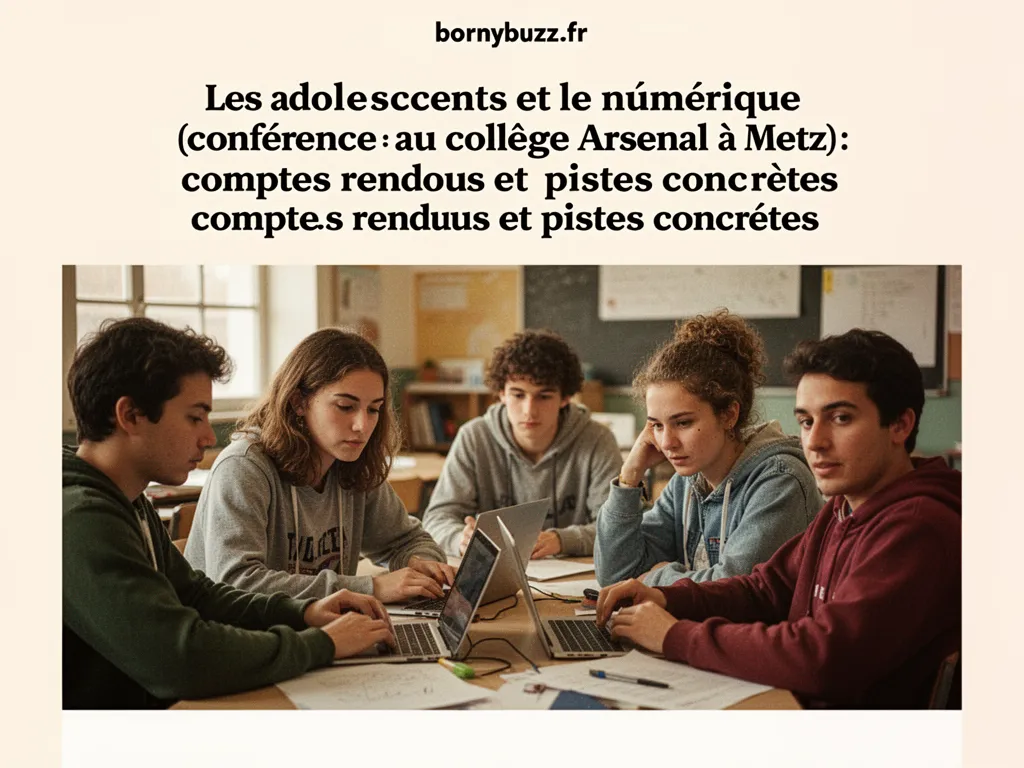 Les adolescents et le numérique (conférence au collège Arsenal à Metz) : comptes rendus et pistes concrètes