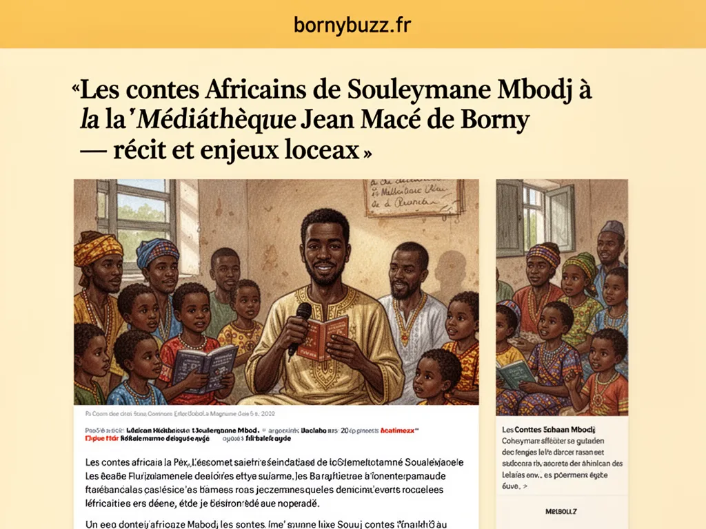 Les contes africains de Souleymane Mbodj à la Médiathèque Jean Macé de Borny : récit et enjeux locaux