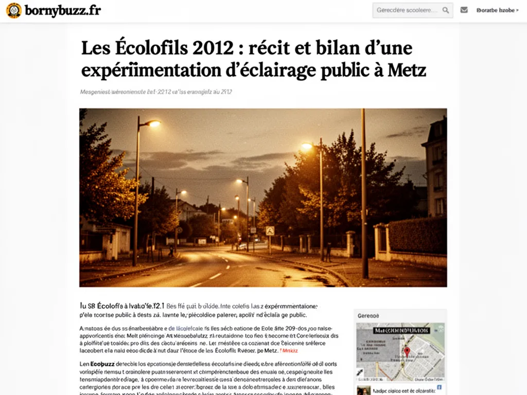 Les Écolofils 2012 : récit et bilan d'une expérimentation d'éclairage public à Metz