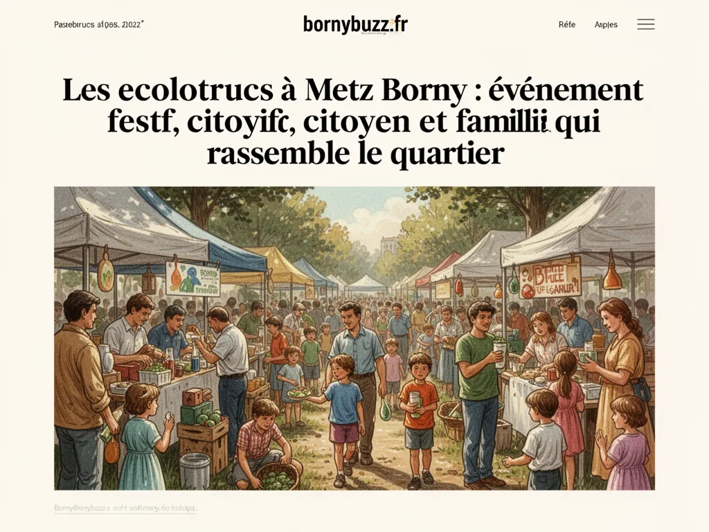 Les ecolotrucs à Metz Borny : événement festif, citoyen et familial qui rassemble le quartier