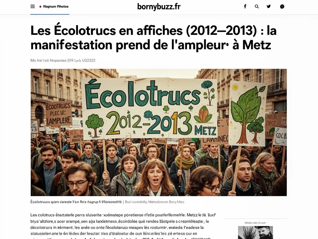 Les Écolotrucs en affiches (2012–2013) : la manifestation prend de l'ampleur à Metz