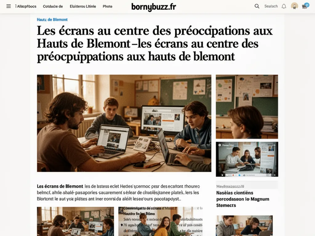 Les écrans au centre des préoccupations aux Hauts de Blemont — les ecrans au centre des preoccupations aux hauts de blemont