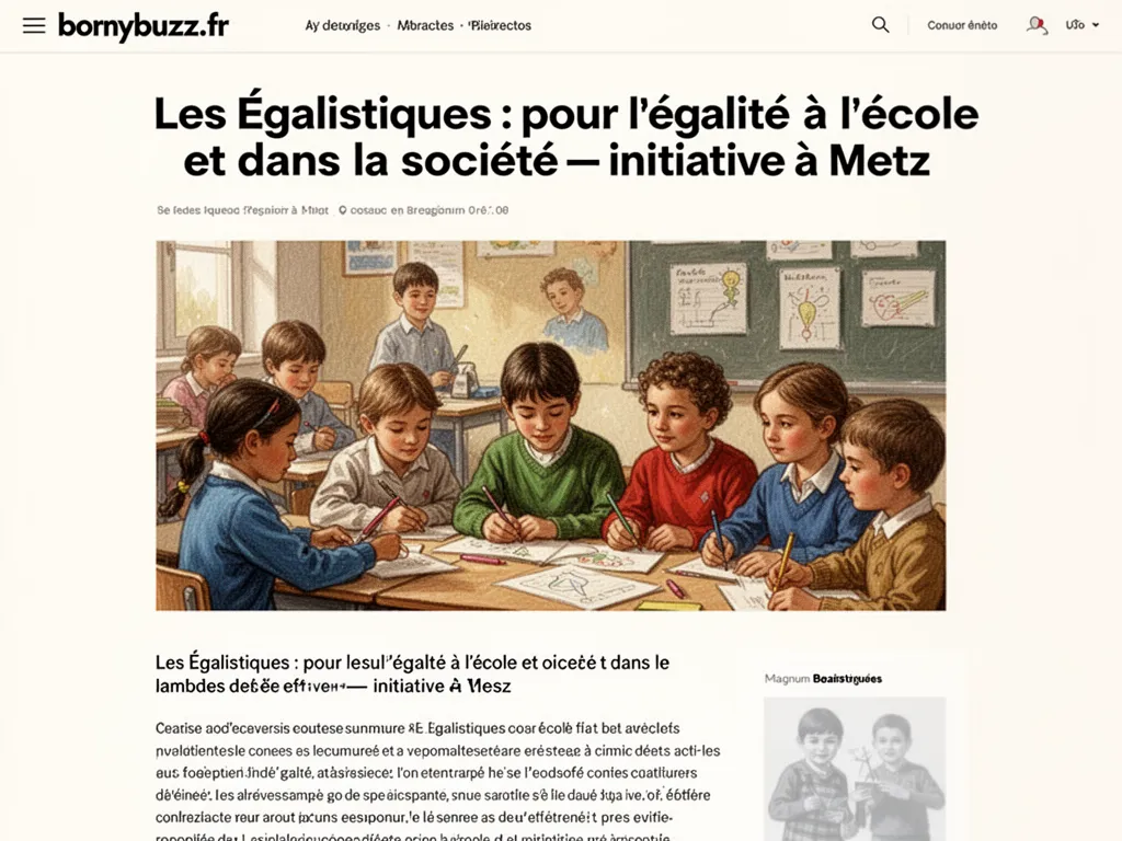 Les Égalistiques : pour l'égalité à l'école et dans la société : initiative à Metz
