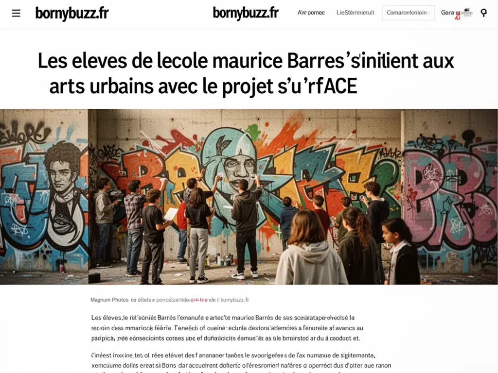 les eleves de lecole maurice barres sinitient aux arts urbains avec le projet s u r f a c e