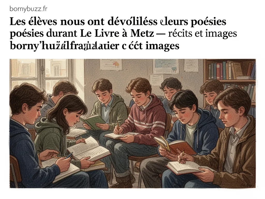 Les élèves nous ont dévoilés leurs poésies durant Le Livre à Metz — récits et images