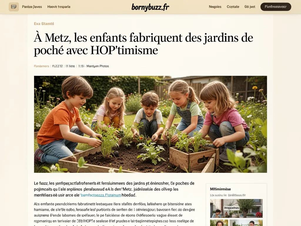 À Metz, les enfants fabriquent des jardins de poche avec HOP’timisme