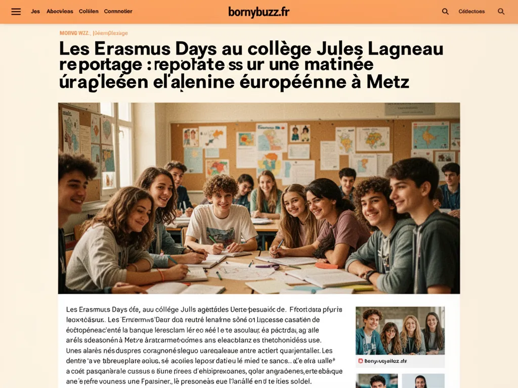 Les Erasmus Days au collège Jules Lagneau : reportage sur une matinée européenne à Metz