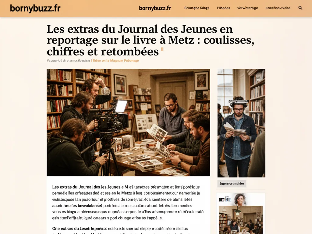 Les extras du Journal des Jeunes en reportage sur le livre à Metz : coulisses, chiffres et retombées