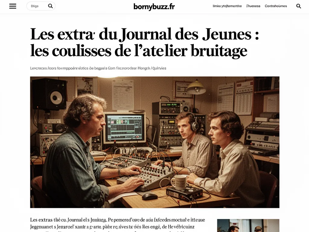 Les extras du Journal des Jeunes : les coulisses de l'atelier bruitage
