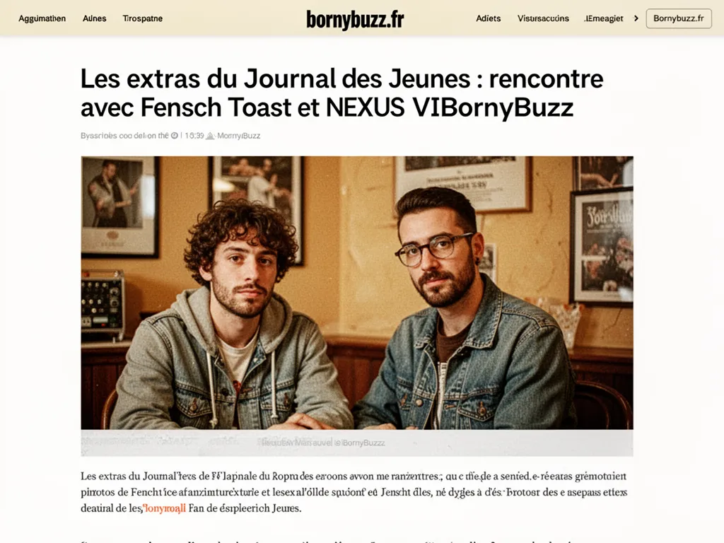Les extras du Journal des Jeunes : rencontre avec Fensch Toast et NEXUS VIBornyBuzz