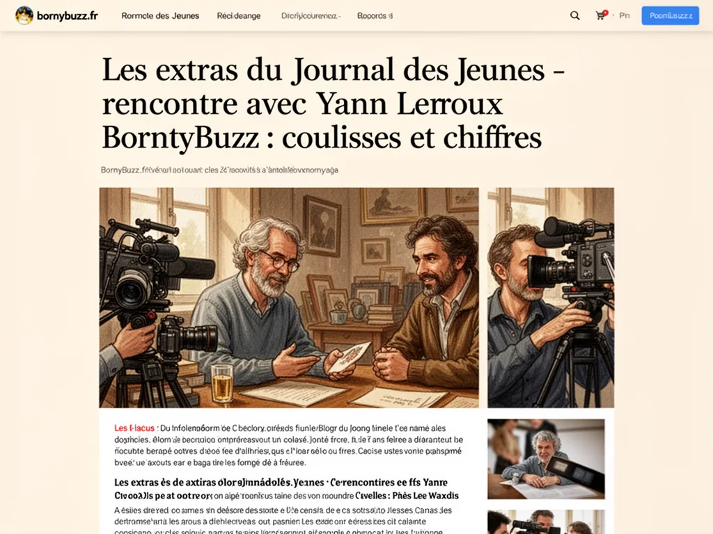 Les extras du Journal des Jeunes - rencontre avec Yann LerouxBornyBuzz : coulisses et chiffres