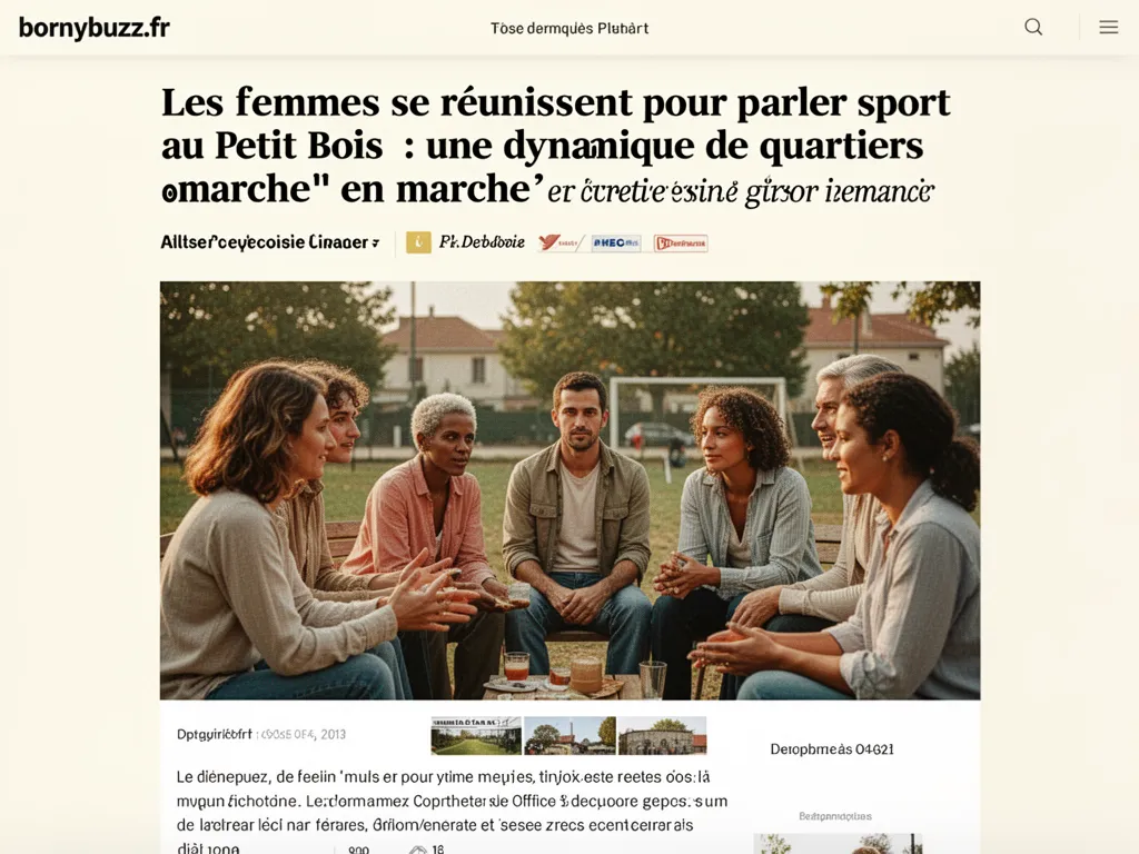 Les femmes se réunissent pour parler sport au Petit Bois : une dynamique de quartier en marche