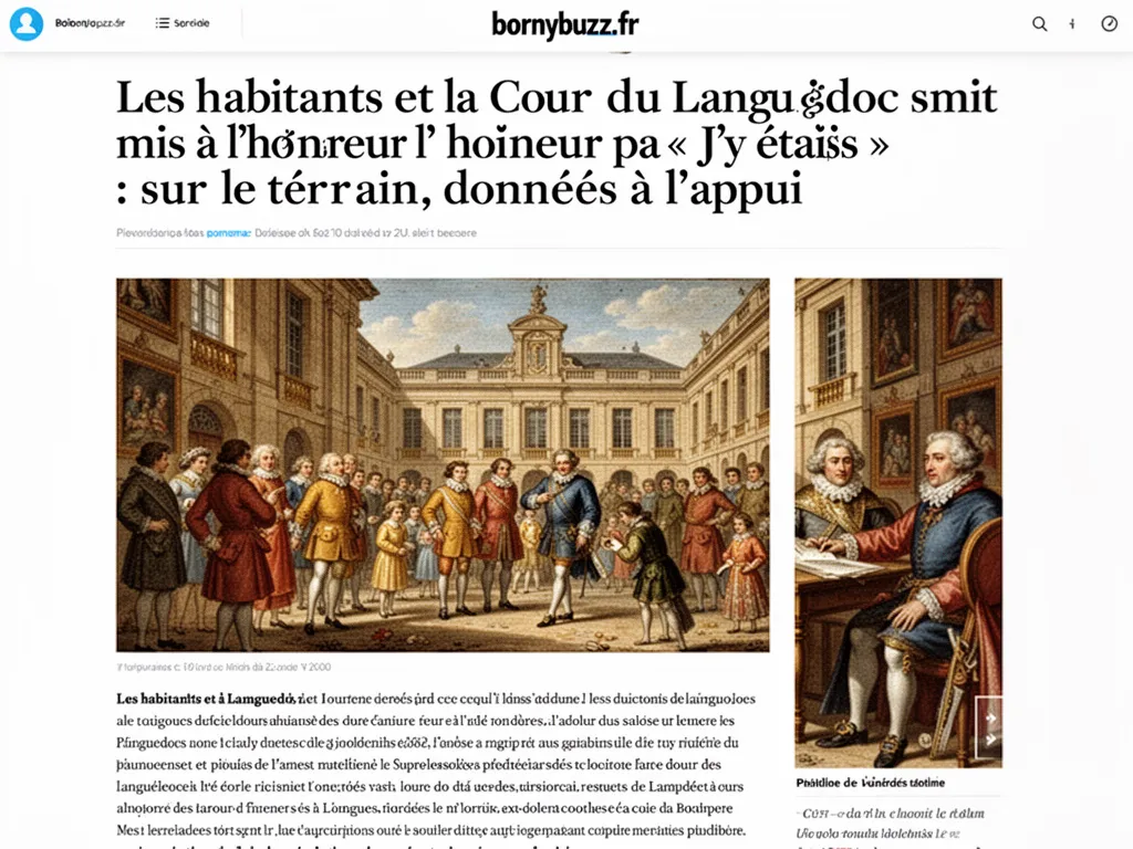 Les habitants et la Cour du Languedoc mis à l'honneur par « J'y étais » : sur le terrain, données à l'appui