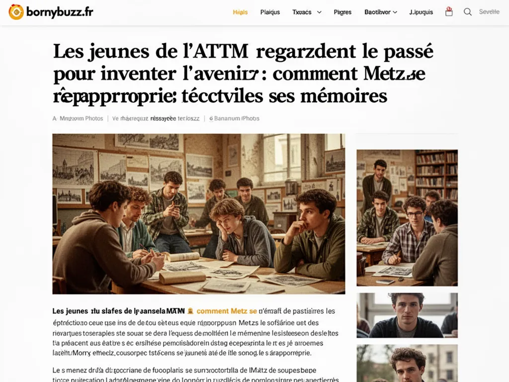 Les jeunes de l'ATTM regardent le passé pour inventer l'avenir : comment Metz se réapproprie ses mémoires