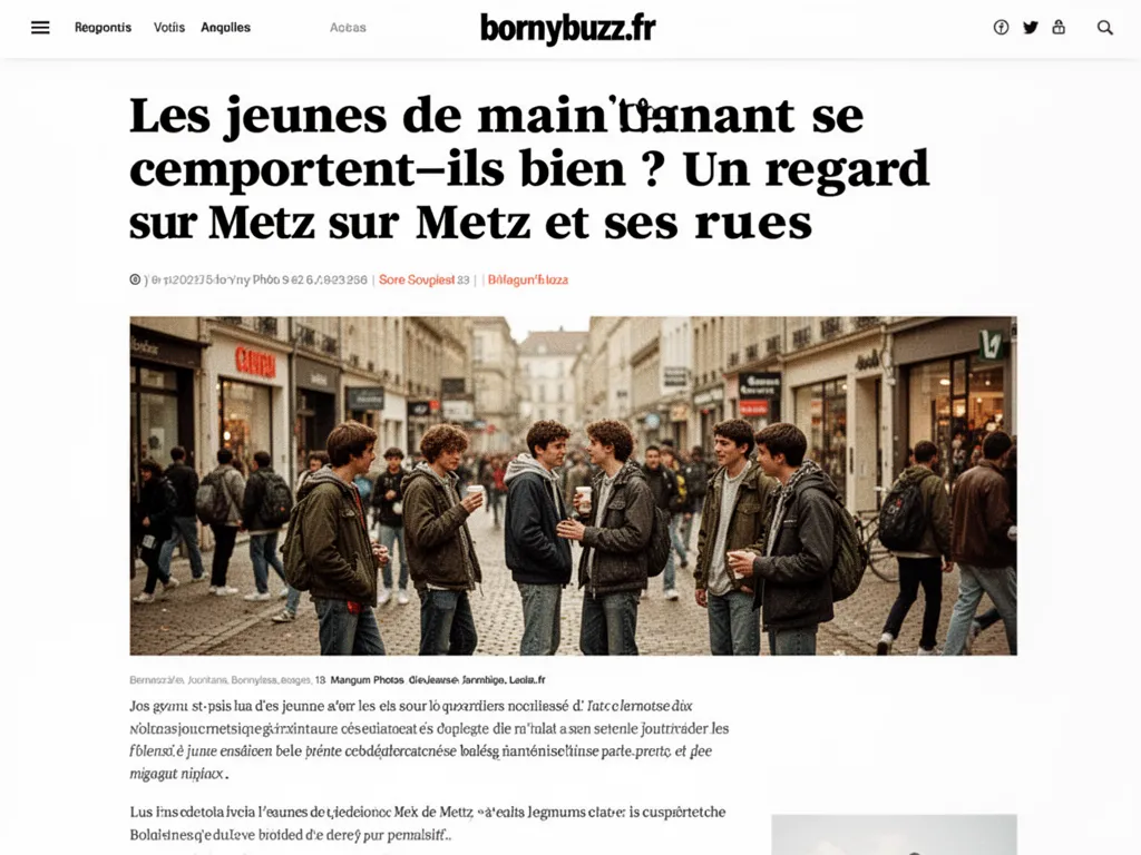 Les jeunes de maintenant se comportent-ils bien ? Un regard sur Metz et ses rues