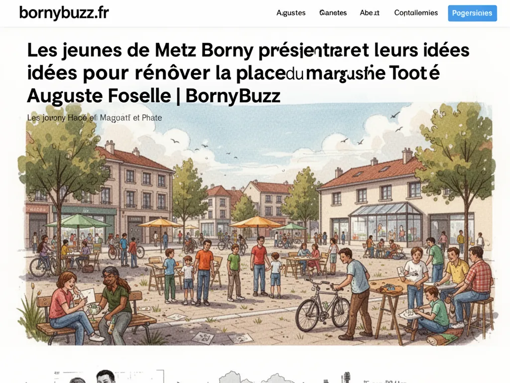Les jeunes de Metz Borny présentent leurs idées pour rénover la place du marché Auguste Foselle | BornyBuzz