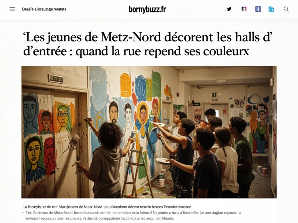 Les jeunes de Metz-Nord décorent les halls d'entrée : quand la rue reprend ses couleurs