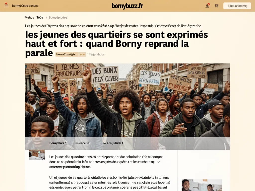 les jeunes des quartiers se sont exprimes haut et fort : quand Borny reprend la parole
