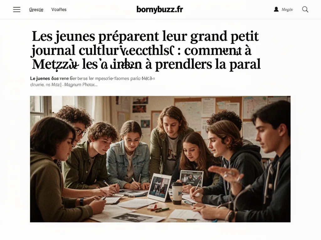 Les jeunes préparent leur grand petit journal culturel : comment Metz les aide à prendre la parole
