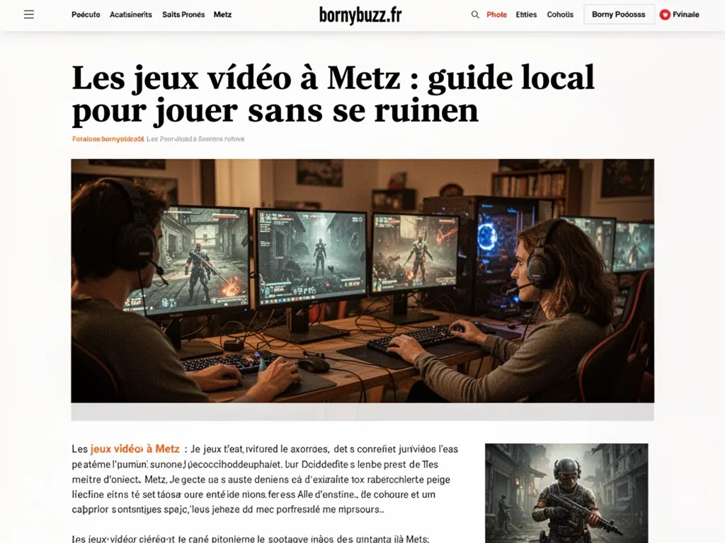 Les jeux vidéo à Metz : guide local pour jouer sans se ruiner