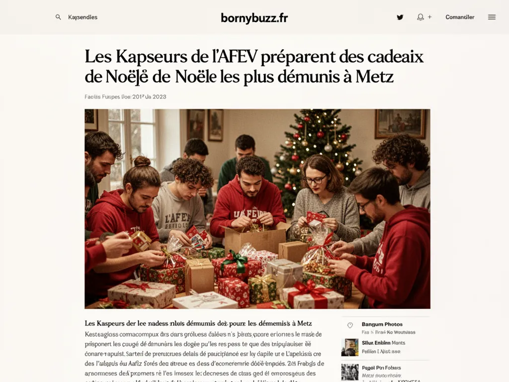 Les Kapseurs de l'AFEV préparent des cadeaux de Noël pour les plus démunis à Metz