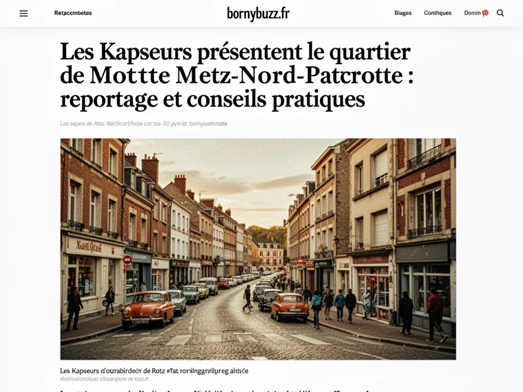 Les Kapseurs présentent le quartier de Metz Nord-Patrotte : reportage et conseils pratiques