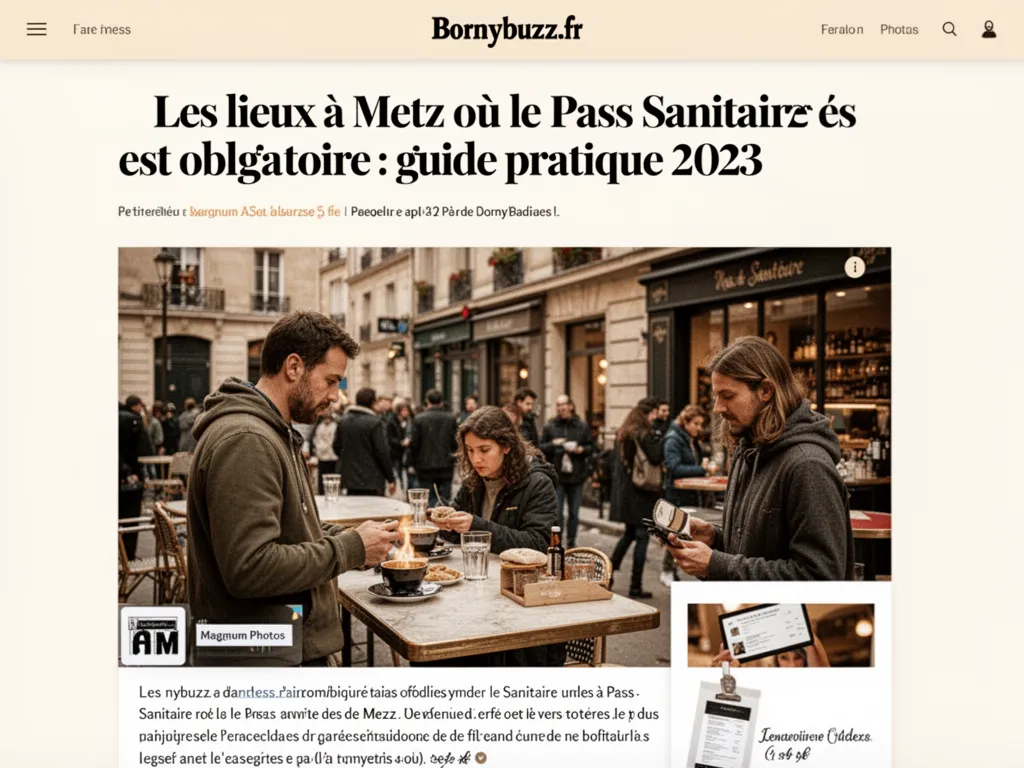 Les lieux à Metz où le Pass Sanitaire est obligatoire : guide pratique 2023