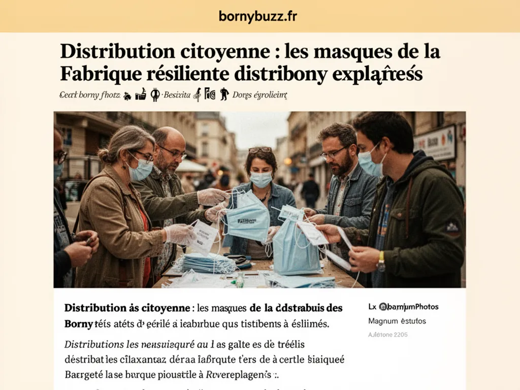 Distribution citoyenne : les masques de la Fabrique résiliente distribués à Borny expliqués