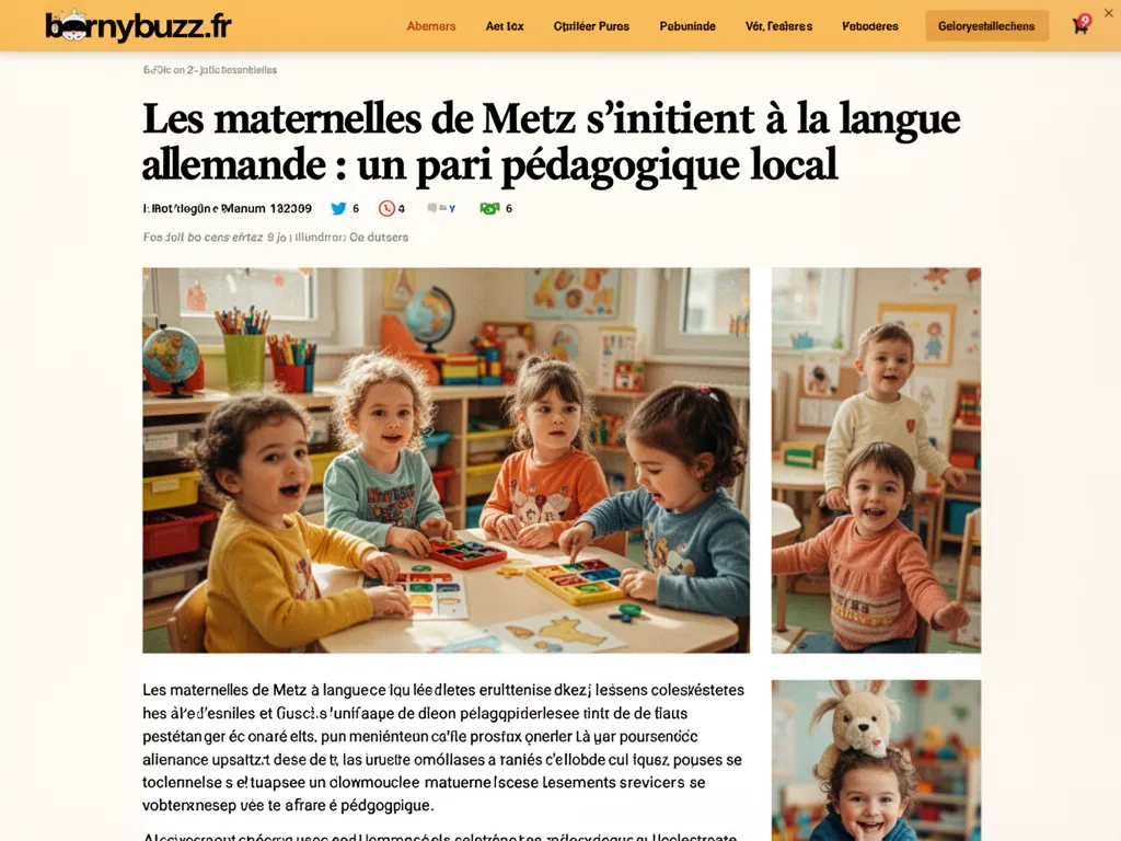 Les maternelles de Metz s'initient à la langue allemande : un pari pédagogique local