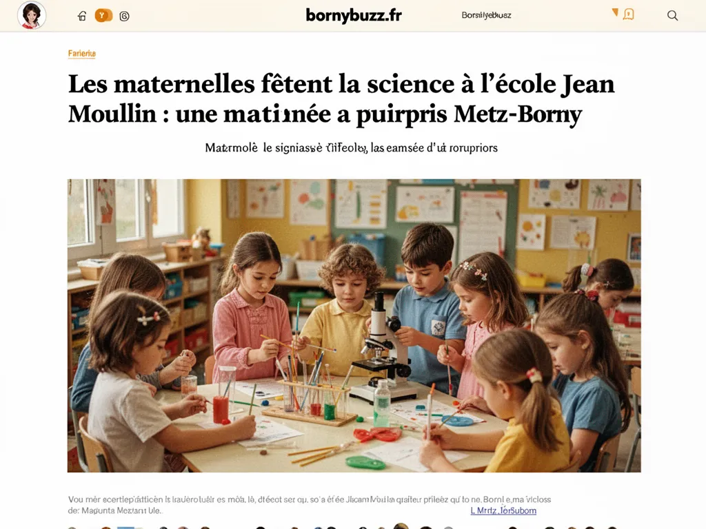 Les maternelles fêtent la science à l'école Jean Moulin : une matinée qui a surpris Metz-Borny