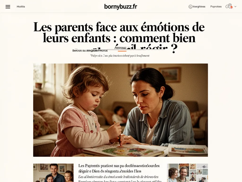 Les parents face aux émotions de leurs enfants : comment bien réagir ?