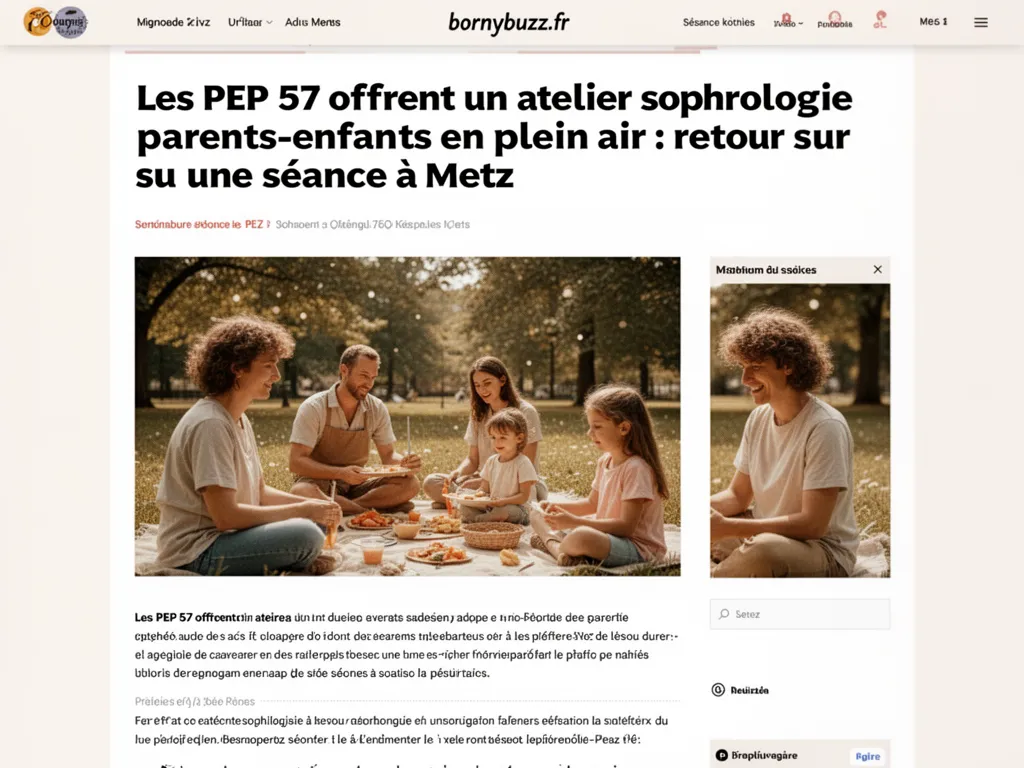 Les PEP 57 offrent un atelier sophrologie parents-enfants en plein air : retour sur une séance à Metz