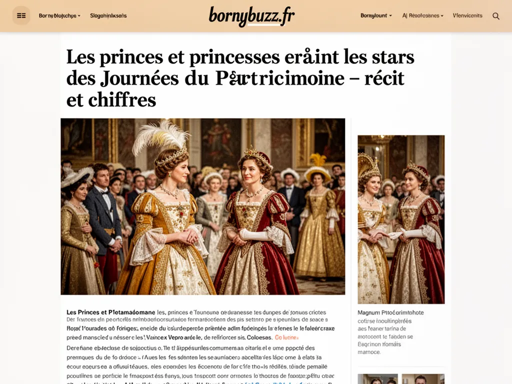 Les princes et princesses étaient les stars des Journées du Patrimoine - récit et chiffres