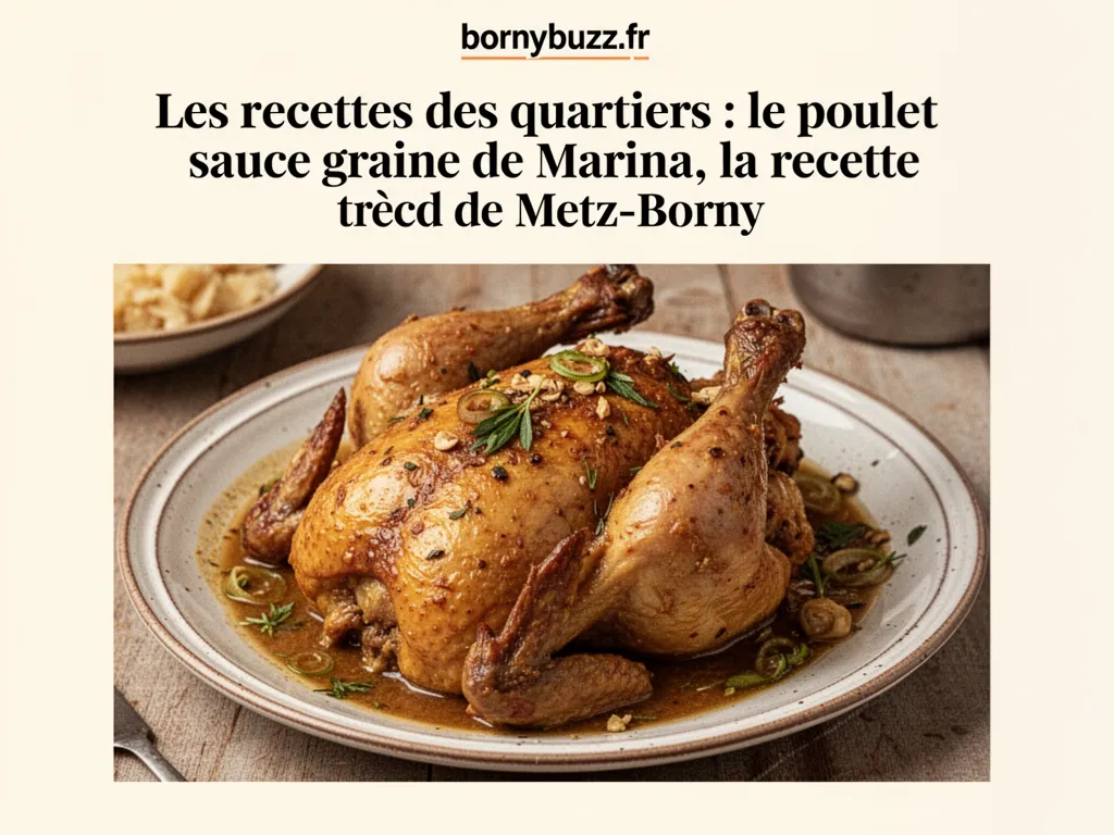 Les recettes des quartiers : le poulet sauce graine de Marina, la recette de Metz-Borny