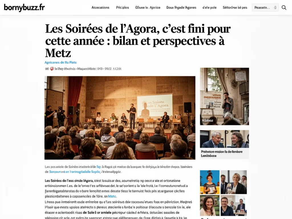 Les Soirées de l'Agora, c'est fini pour cette année : bilan et perspectives à Metz