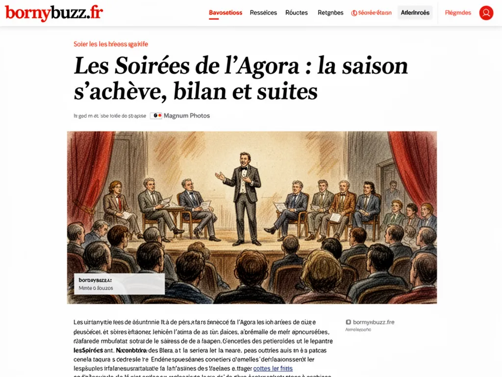 Les Soirées de l’Agora : la saison s’achève, bilan et suites