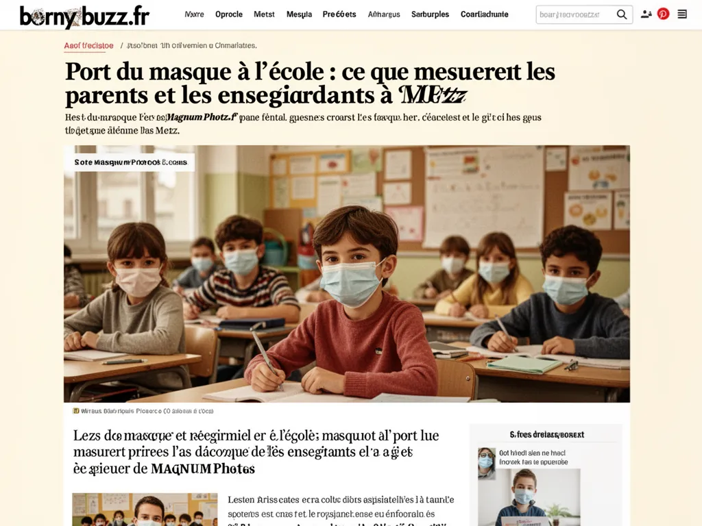 Port du masque à l’école : ce que mesurent les parents et les enseignants à Metz