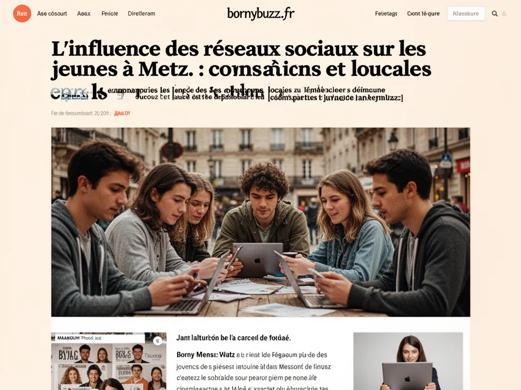 L'influence des réseaux sociaux sur les jeunes à Metz : constats et solutions locales