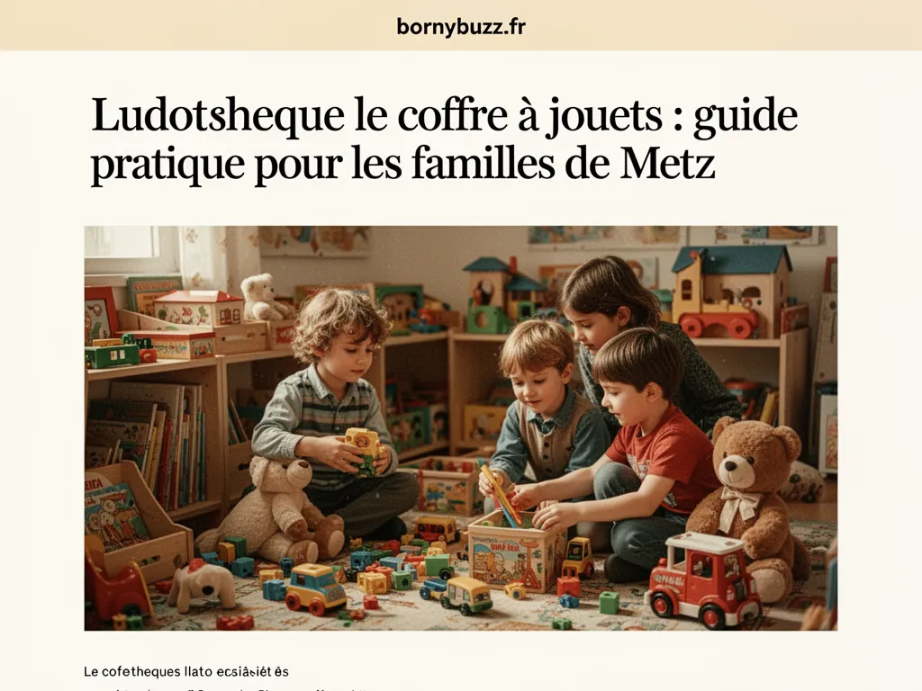 ludotheque le coffre a jouets : guide pratique pour les familles de Metz