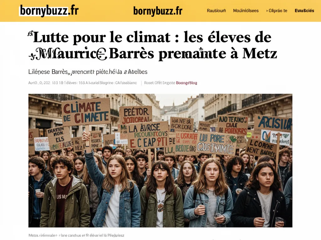 Lutte pour le climat : les élèves de Maurice Barrès prennent la parole à Metz