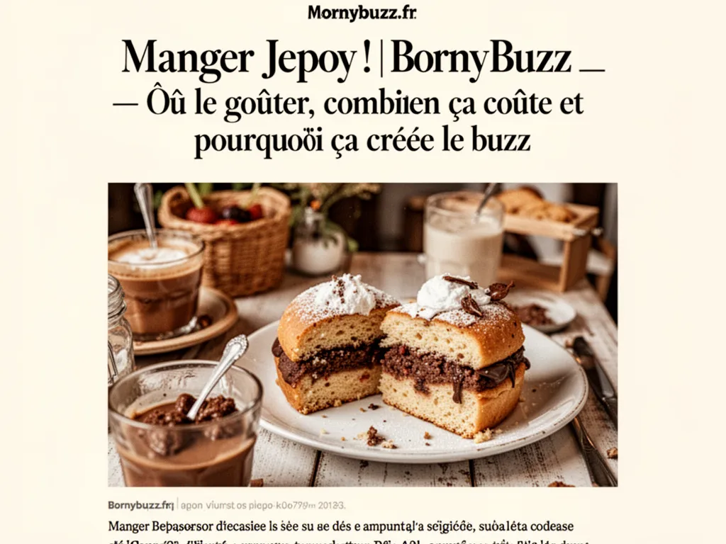 Manger Jepoy ! | BornyBuzz : Où le goûter, combien ça coûte et pourquoi ça crée le buzz