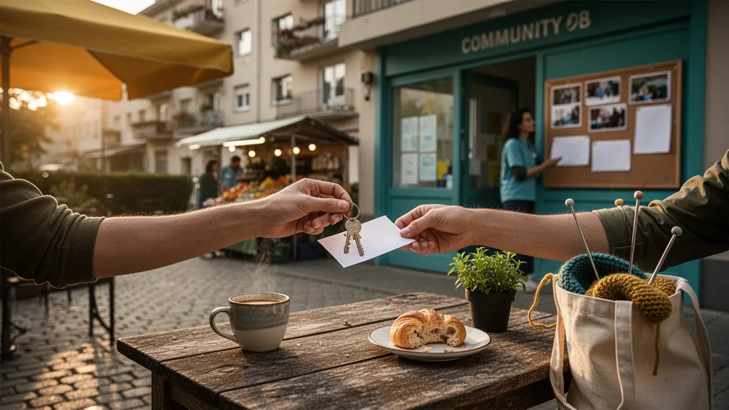 Façades d'immeubles et espaces publics dans le quartier de Borny à Metz
