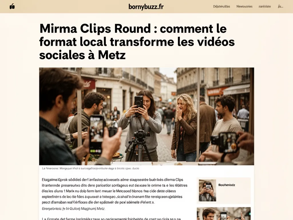 Mirma Clips Round : comment le format local transforme les vidéos sociales à Metz