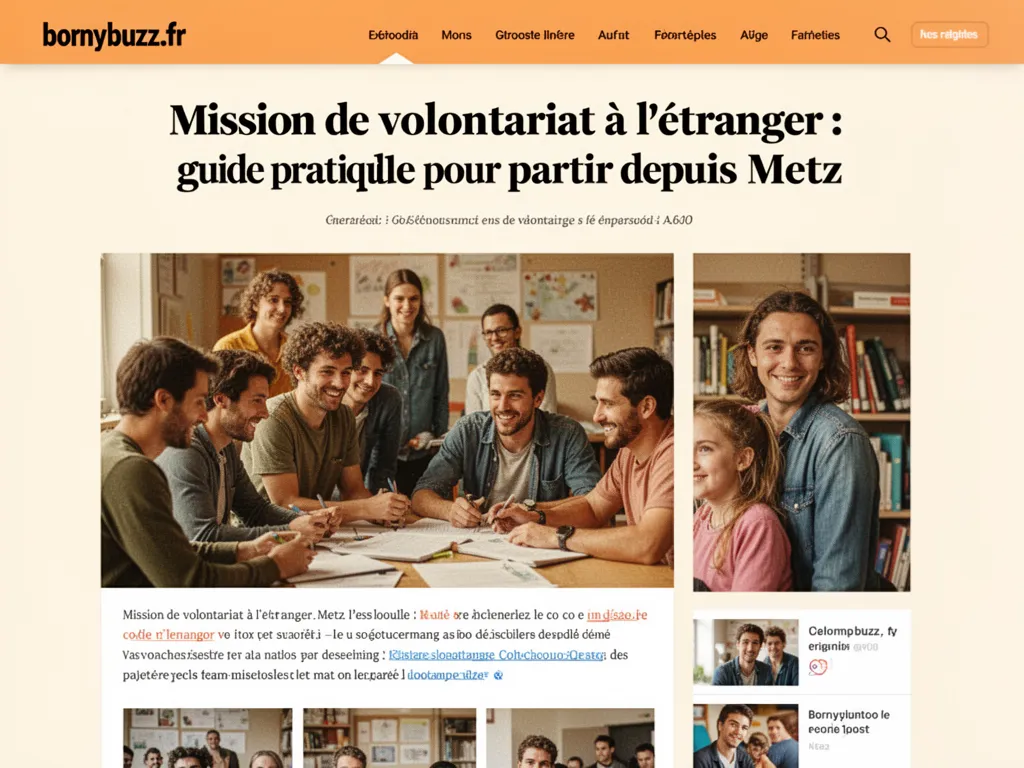 Mission de volontariat à l'étranger : guide pratique pour partir depuis Metz
