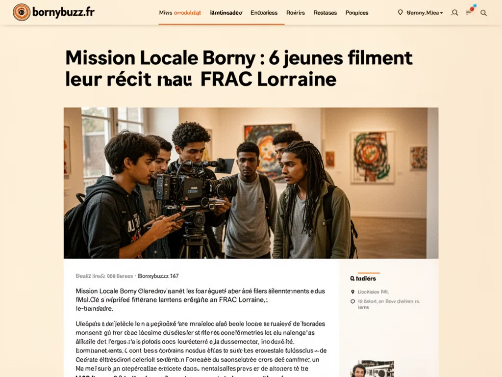 Mission Locale Borny : 6 jeunes filment leur récit au FRAC Lorraine