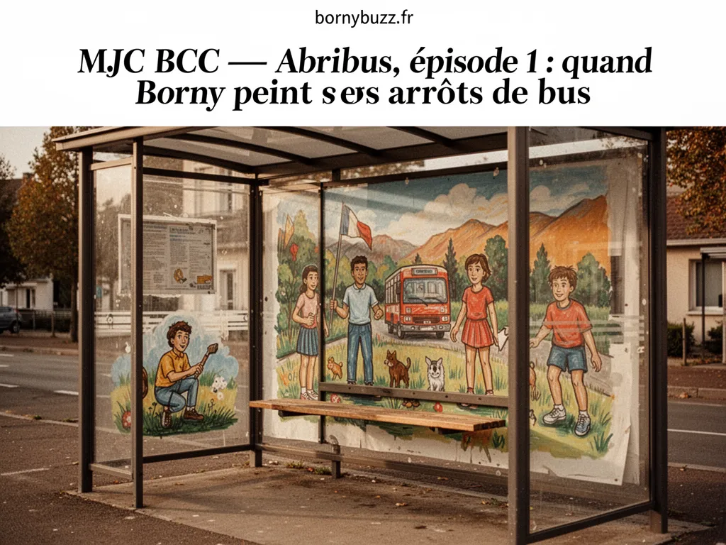 MJC BCC : Abribus, épisode 1 : quand Borny peint ses arrêts de bus