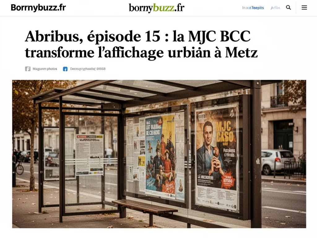Abribus, épisode 15 : la MJC BCC transforme l'affichage urbain à Metz