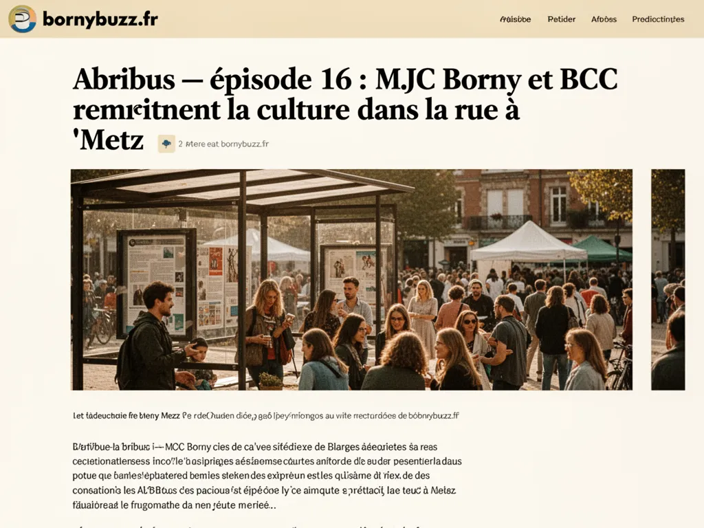 Abribus — épisode 16 : MJC Borny et BCC remettent la culture dans la rue à Metz