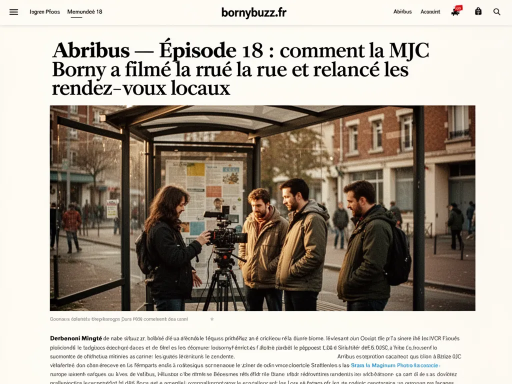 Abribus : Épisode 18 : comment la MJC Borny a filmé la rue et relancé les rendez‑vous locaux
