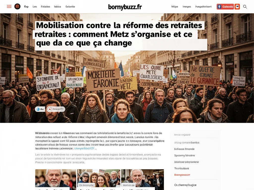 Mobilisation contre la réforme des retraites : comment Metz s’organise et ce que ça change
